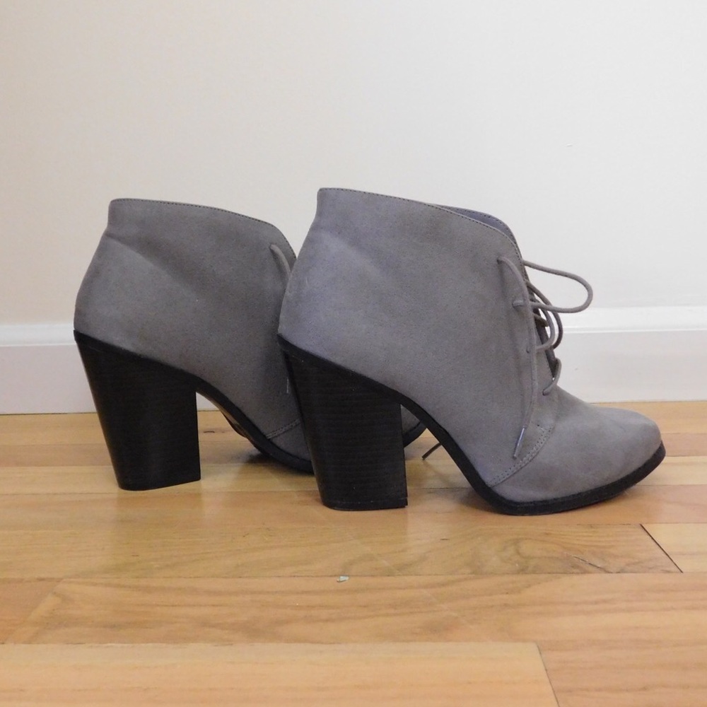 Gray Heel Booties